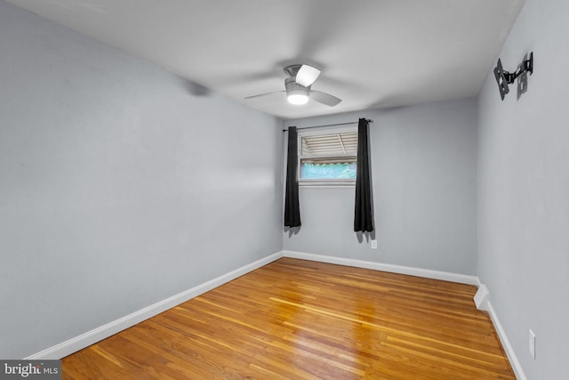 3583 Nottingham Ln, Philadelphia, PA 19114 - spare room with baseboards, light wood-style floors, and a ceiling fan