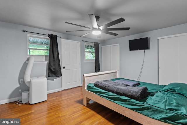 3583 Nottingham Ln, Philadelphia, PA 19114 - bedroom featuring light wood finished floors, baseboards, multiple windows, and multiple closets