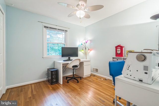 5 Kings House Ct, Silver Spring, MD 20905 - office space with light wood-style floors and ceiling fan