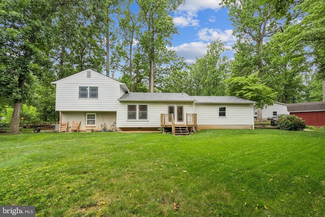 5 Kings House Ct, Silver Spring, MD 20905 - back of property featuring a lawn and view of scattered trees