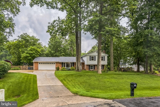 5 Kings House Ct, Silver Spring, MD 20905 - tri-level home featuring brick siding, an attached garage, and concrete driveway