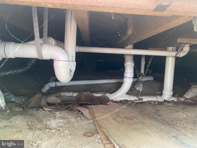 view of inside crawl space