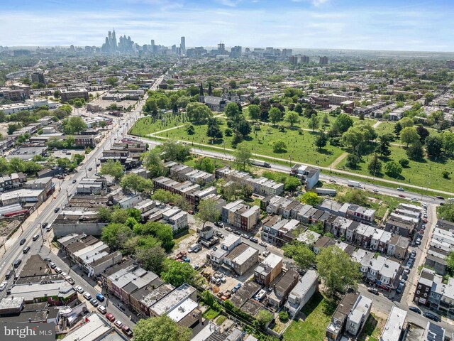 4951 W Thompson St, Philadelphia, PA 19131 - aerial view of property and surrounding area with a skyline view