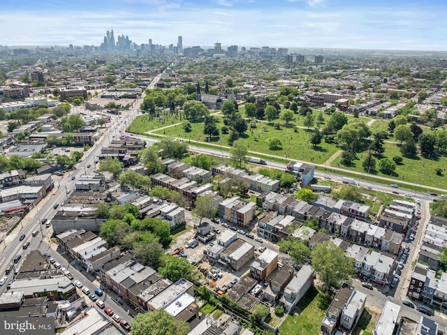 4951 W Thompson St, Philadelphia, PA 19131 - aerial view of property and surrounding area with a skyline view