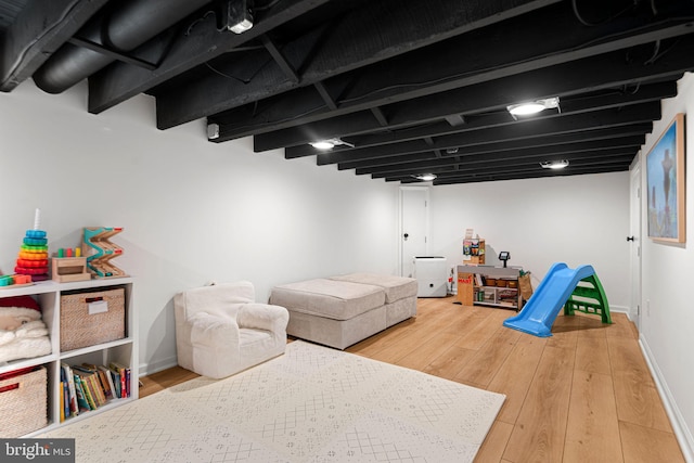 328 Avondale Ave, Haddonfield, NJ 08033 - playroom with wood finished floors and baseboards
