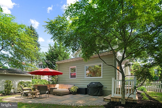 328 Avondale Ave, Haddonfield, NJ 08033 - back of house featuring a patio and outdoor lounge area