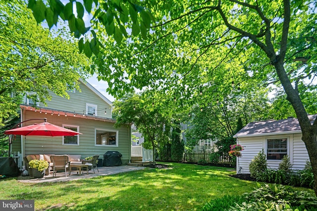 328 Avondale Ave, Haddonfield, NJ 08033 - view of yard featuring an outdoor living space and a patio