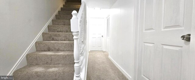 6924 Woodstream Ln, Lanham, MD 20706 - stairs with carpet floors and baseboards