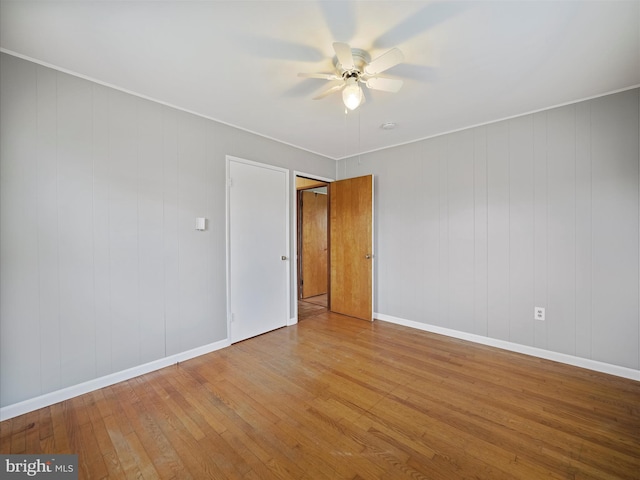 13914 Greencastle Pike, Hagerstown, MD 21740 - spare room with hardwood / wood-style flooring, ceiling fan, and baseboards