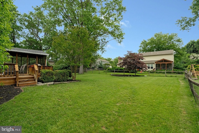 5617 Rowena Dr, Centreville, VA 20120 - view of yard featuring a wooden deck