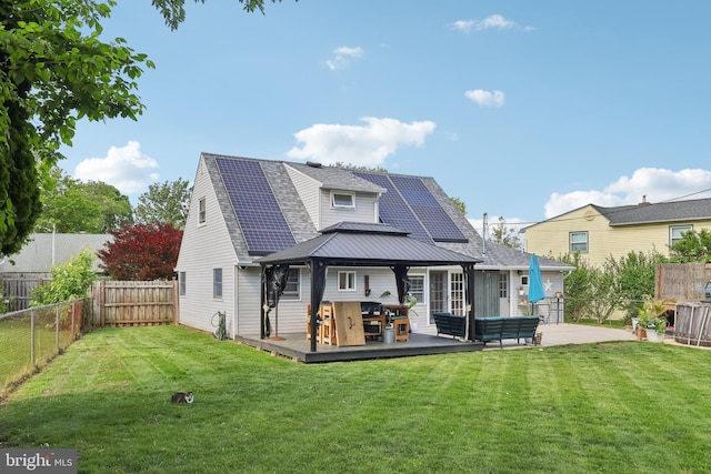 39 Village Ln, Levittown, PA 19054 - rear view of property featuring a gazebo, a deck, and an outdoor hangout area