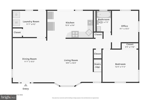 39 Village Ln, Levittown, PA 19054 - floor plan / room layout