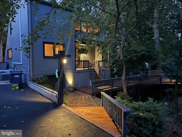 view of front of house with central AC