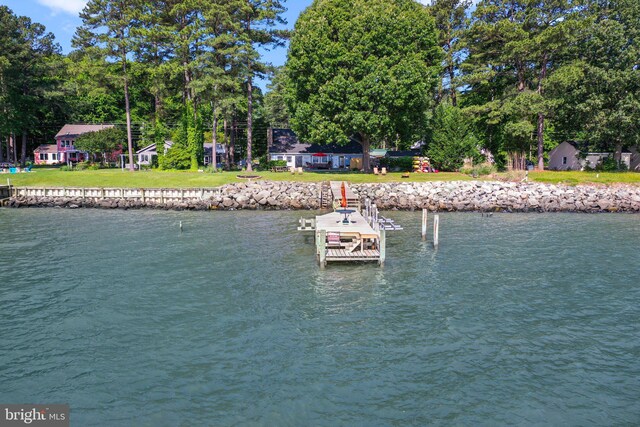105 Bayview Ln, Hague, VA 22469 - dock with a water view and view of wooded area