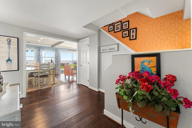 105 Bayview Ln, Hague, VA 22469 - entryway with hardwood / wood-style flooring and baseboards
