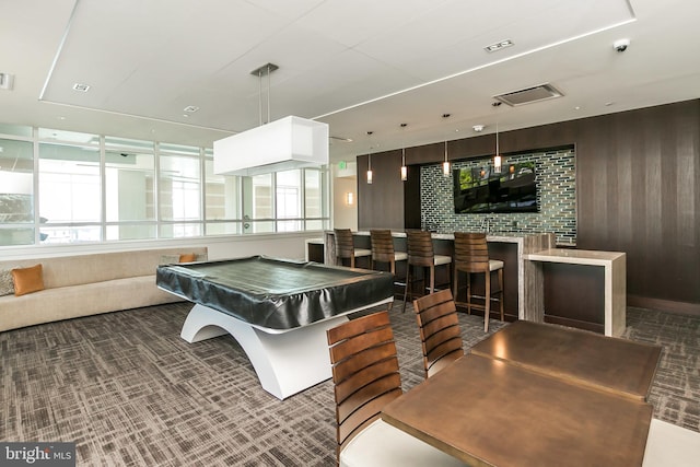 100 Harborview Dr Unit 513, Baltimore, MD 21230 - game room featuring carpet floors and billiards table