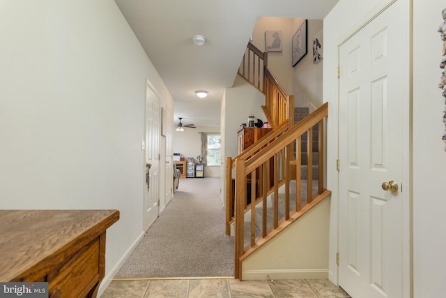 261 Osprey Ln, Hummelstown, PA 17036 - hall with stairs and baseboards
