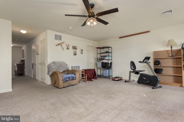 261 Osprey Ln, Hummelstown, PA 17036 - sitting room featuring carpet flooring and a ceiling fan