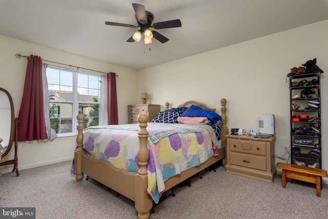 261 Osprey Ln, Hummelstown, PA 17036 - bedroom featuring carpet flooring, baseboards, and ceiling fan