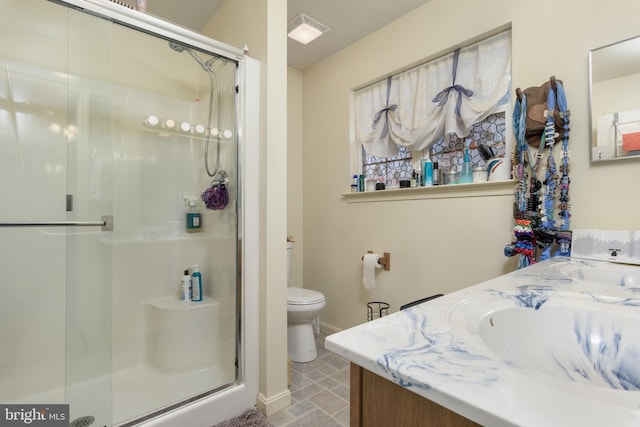 261 Osprey Ln, Hummelstown, PA 17036 - bathroom with toilet, a shower stall, and vanity
