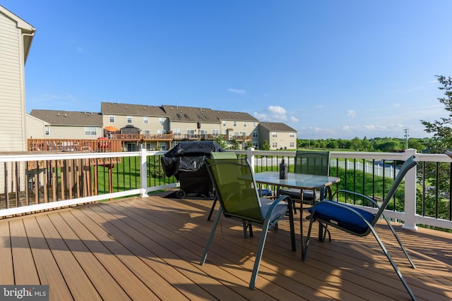 261 Osprey Ln, Hummelstown, PA 17036 - deck with a residential view, outdoor dining area, and area for grilling