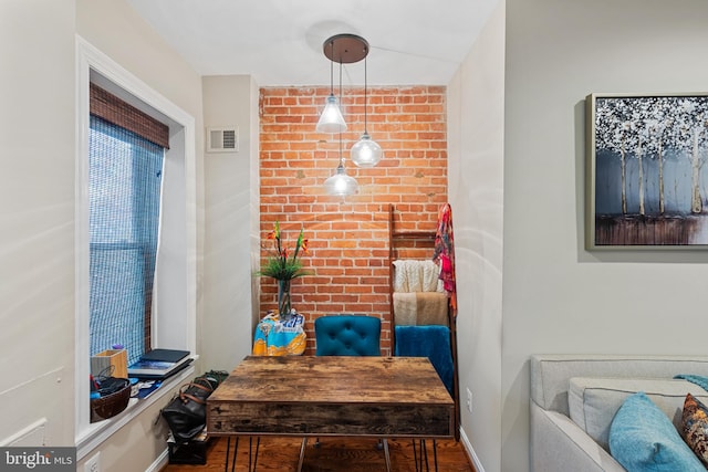 dining area featuring wood finished floors