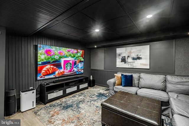40 Hunters Run Rd, Honey Brook, PA 19344 - home theater room with wood finished floors and recessed lighting