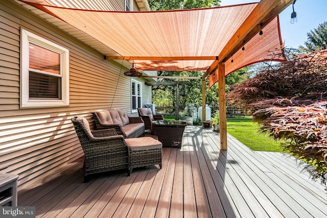 40 Hunters Run Rd, Honey Brook, PA 19344 - deck featuring an outdoor living space