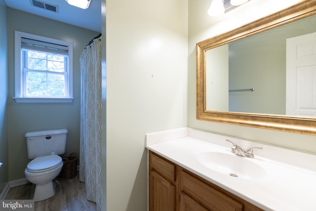 306 Canyon Rd, Winchester, VA 22602 - bathroom with vanity, toilet, and wood finished floors