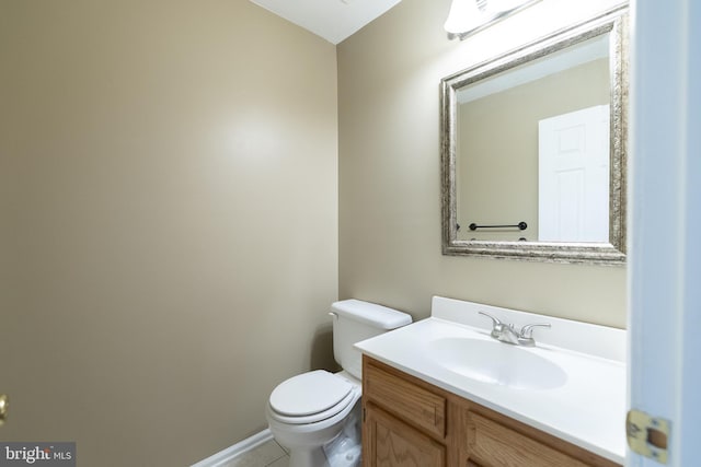 306 Canyon Rd, Winchester, VA 22602 - bathroom with toilet, vanity, baseboards, and tile patterned floors