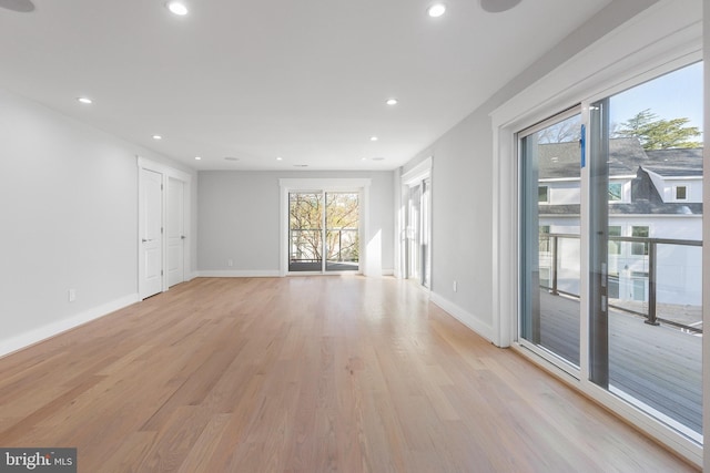 2100 S Pierce St, Arlington, VA 22202 - unfurnished room featuring recessed lighting, light wood-style floors, and baseboards