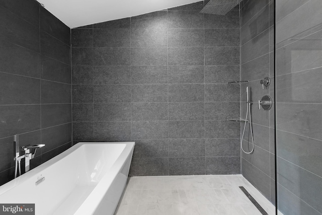 2100 S Pierce St, Arlington, VA 22202 - full bath featuring a tub and a tile shower