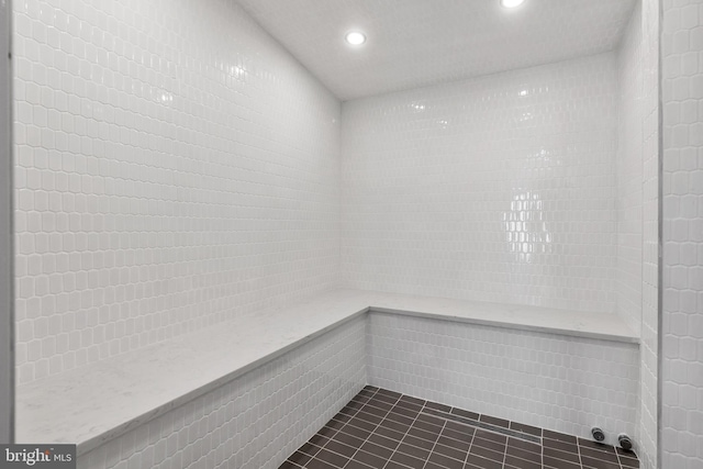 2100 S Pierce St, Arlington, VA 22202 - relaxing sauna featuring recessed lighting and tile patterned floors