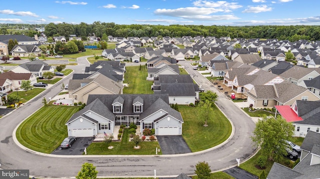 aerial perspective of suburban area