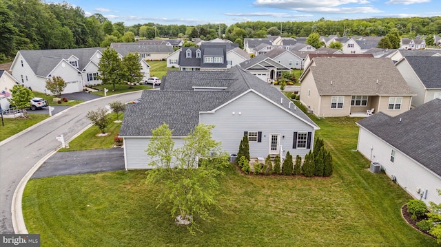 aerial view of residential area