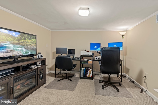 2319 Bond Ave, Drexel Hill, PA 19026 - carpeted office space featuring ornamental molding and baseboards