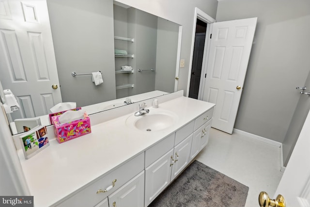 43 Shea Dr, Mohnton, PA 19540 - bathroom with vanity, baseboards, and concrete floors
