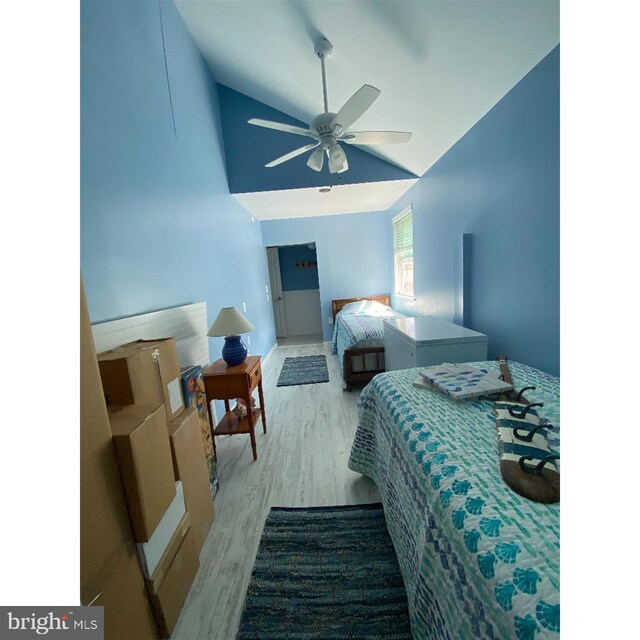 53 Pleasure Shores Cir, Chesapeake City, MD 21915 - bedroom with wood finished floors and high vaulted ceiling