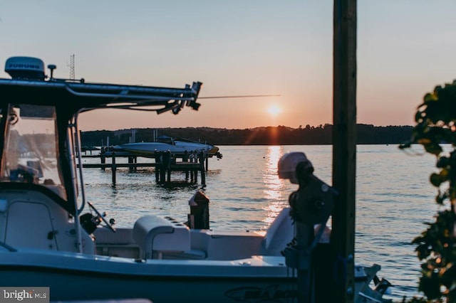 53 Pleasure Shores Cir, Chesapeake City, MD 21915 - dock featuring boat lift and a water view