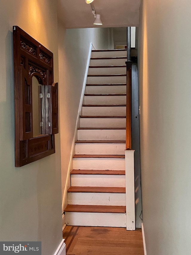 2732 Maryland Ave, Baltimore, MD 21218 - stairway with wood finished floors