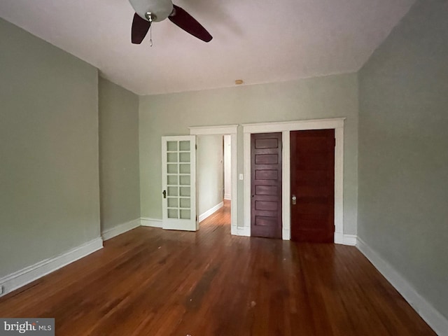 2732 Maryland Ave, Baltimore, MD 21218 - empty room with ceiling fan, wood finished floors, and baseboards
