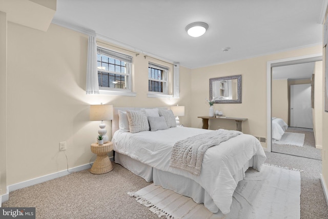 1742 U St NW Unit 101, Washington, DC 20009 - carpeted bedroom featuring baseboards and ornamental molding