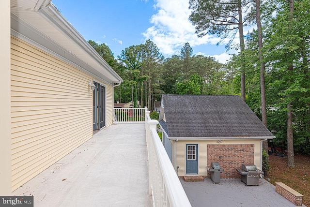 101 Port Arthur Ct, Ocean Pines, MD 21811 - view of patio / terrace with a grill and view of scattered trees