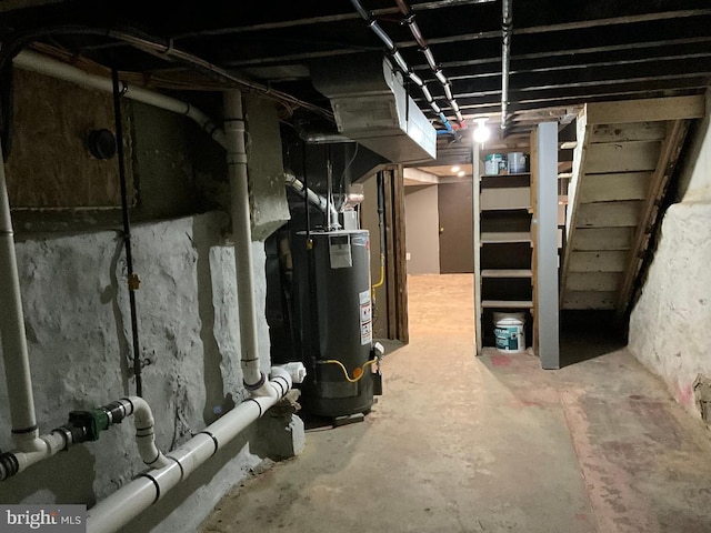 1204 Carl Miller Blvd, Camden, NJ 08104 - unfinished below grade area with water heater and stairs