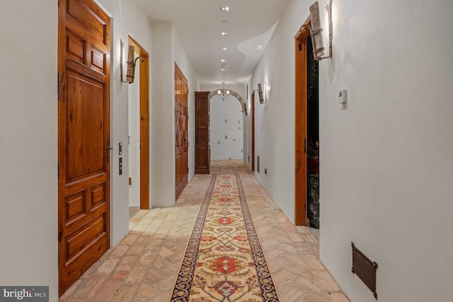 13320 Signal Tree, Potomac, MD 20854 - hall with recessed lighting and inlaid floor details