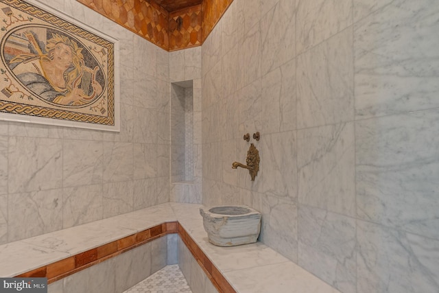 13320 Signal Tree, Potomac, MD 20854 - bathroom with a sauna / steam room and tiled shower