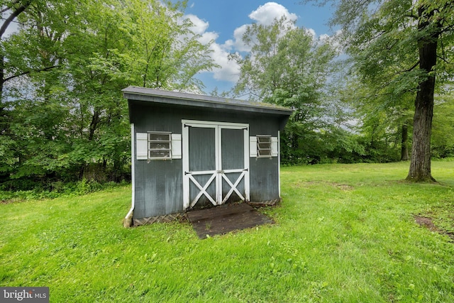 view of shed