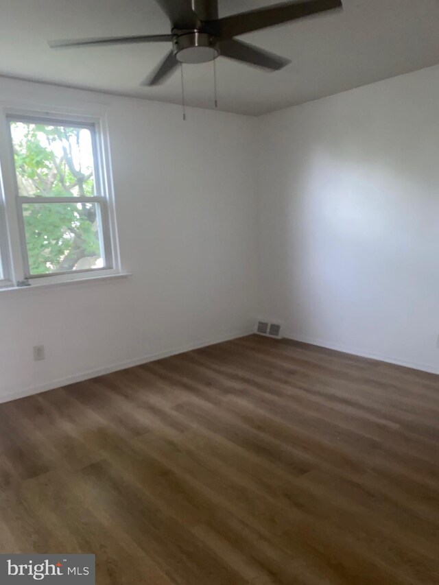 1148 Slocum St, Philadelphia, PA 19150 - unfurnished room featuring wood finished floors and a ceiling fan