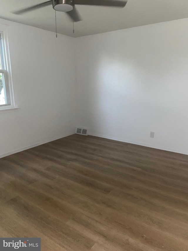 1148 Slocum St, Philadelphia, PA 19150 - unfurnished room featuring ceiling fan, wood finished floors, and baseboards