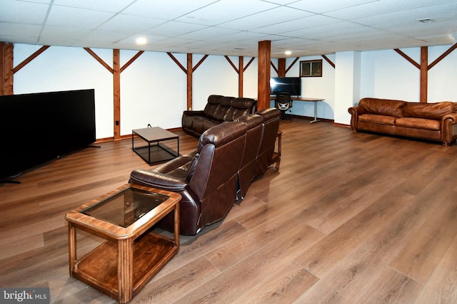 2410 Mill Branch Rd, Bowie, MD 20716 - living room featuring baseboards and wood finished floors